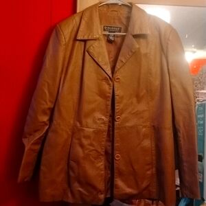 Dialogue brand brown leather jacket (ladies)